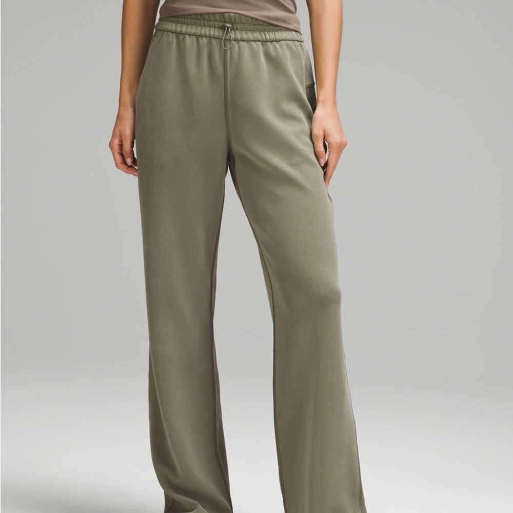 Lululemon athletica SOFTSTREME Olive Wide Leg Pants